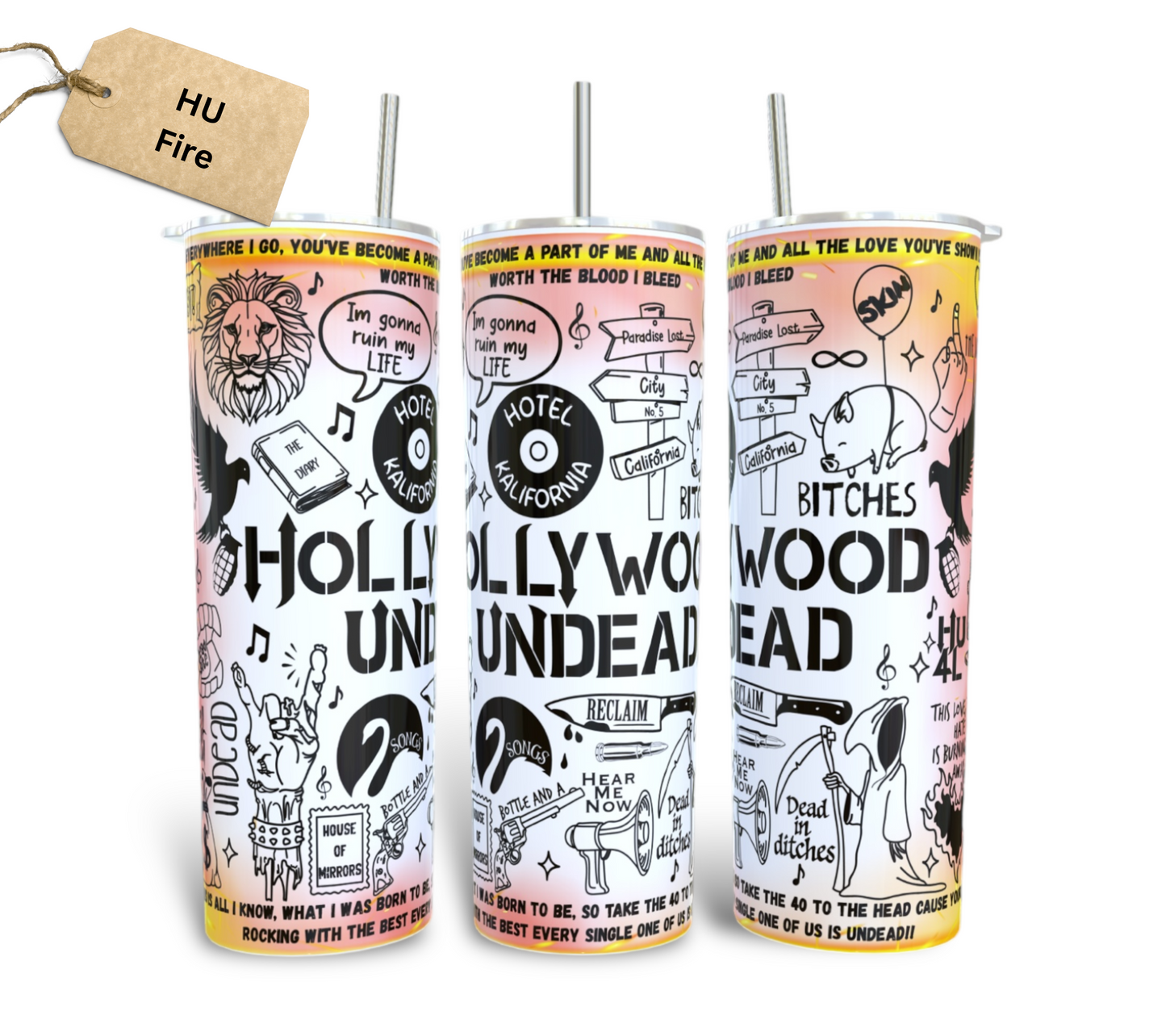 Hollywood Undead Lyric Tumbler HU