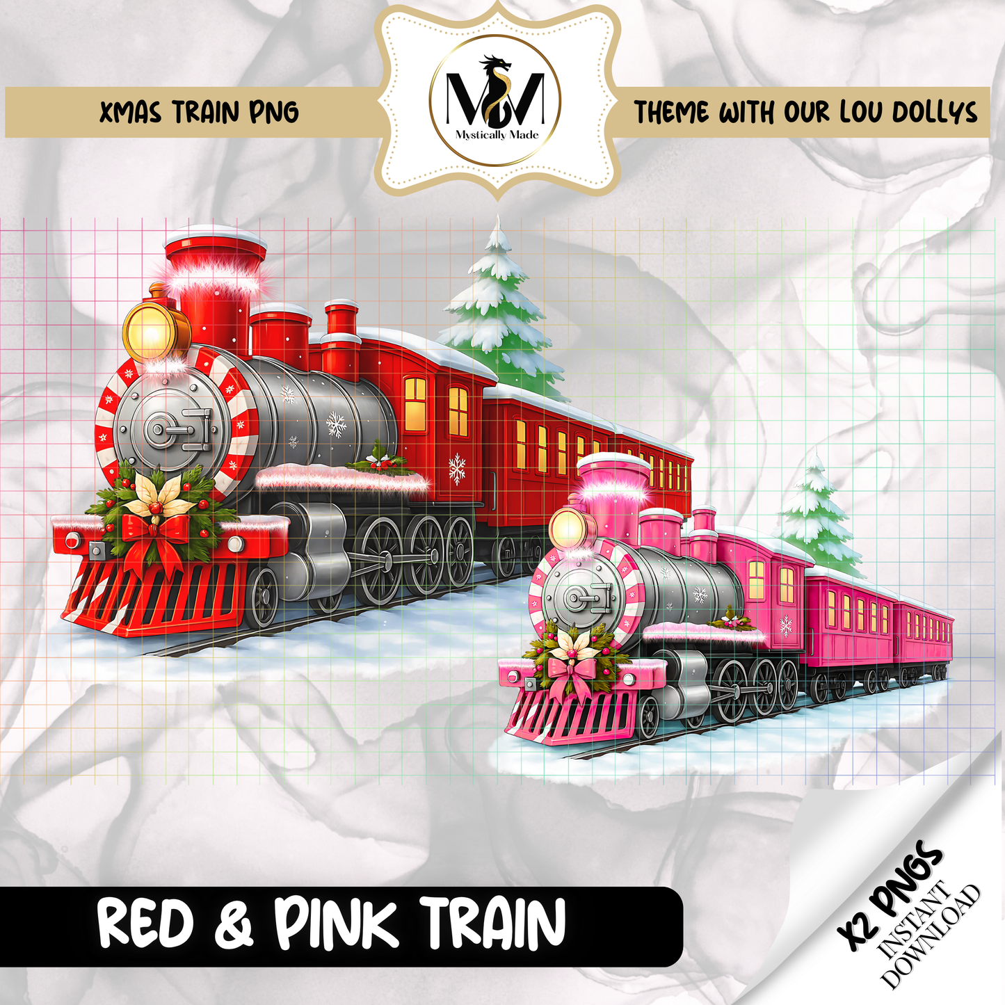 Christmas Steam Train PNG