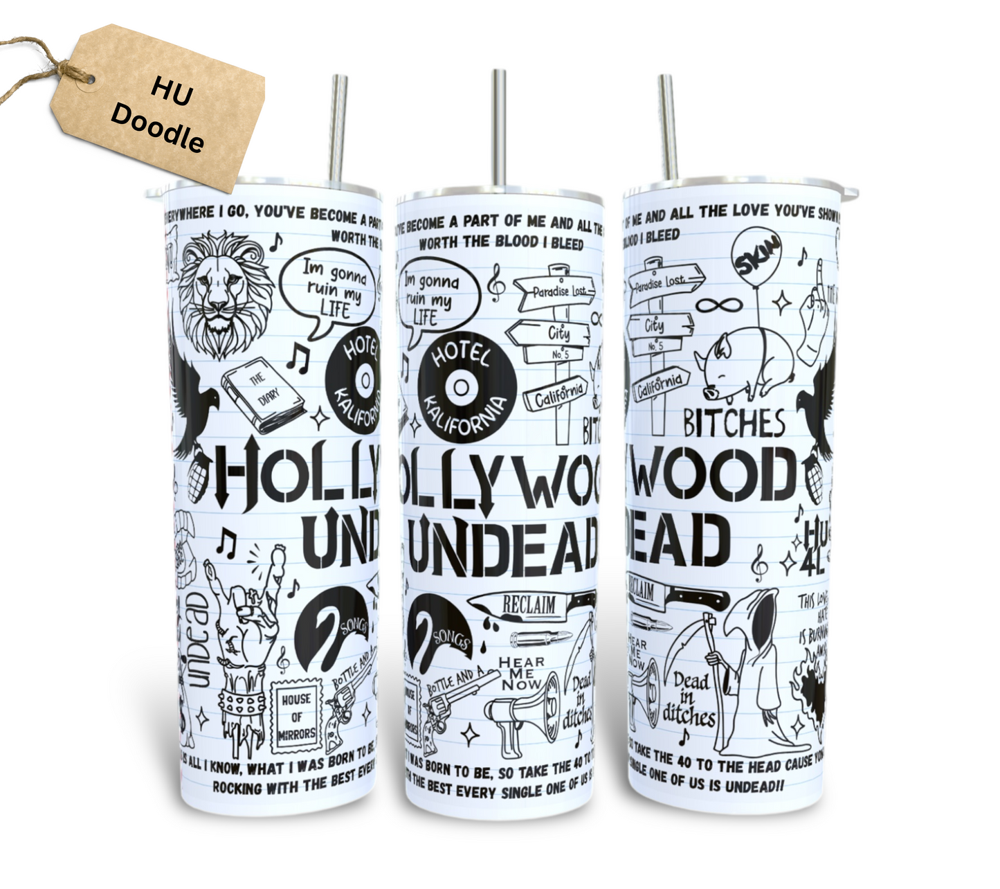 Hollywood Undead Lyric Tumbler HU