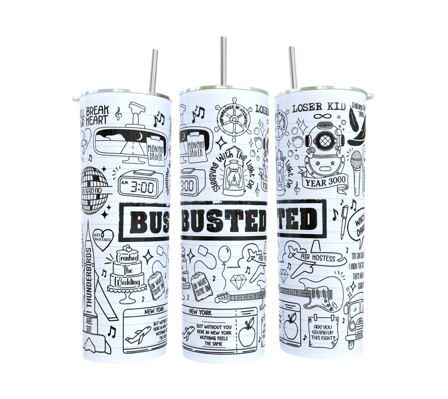 Busted Lyric Doodle Tumbler