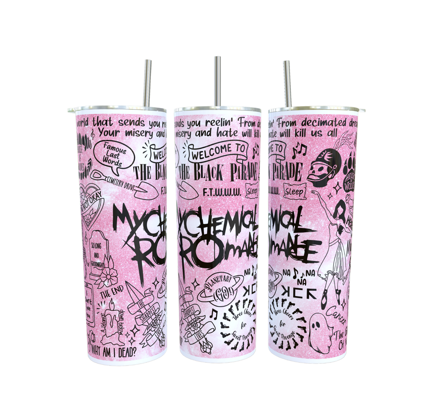 MCR Dinks doodle Tumbler