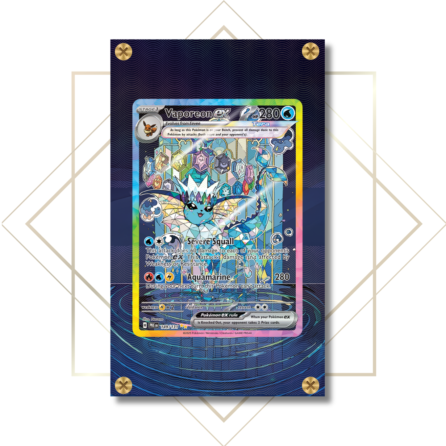 Vaporeon ex #149/131: Extended Art Frame