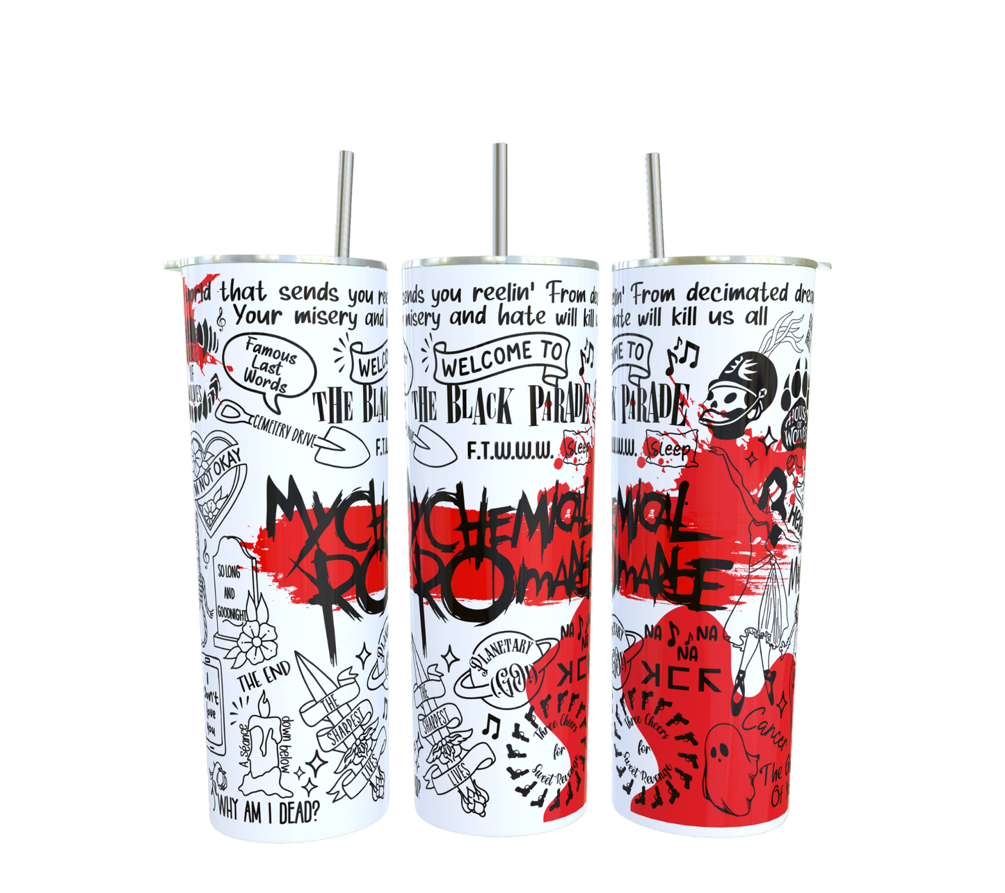 MCR Dinks doodle Tumbler