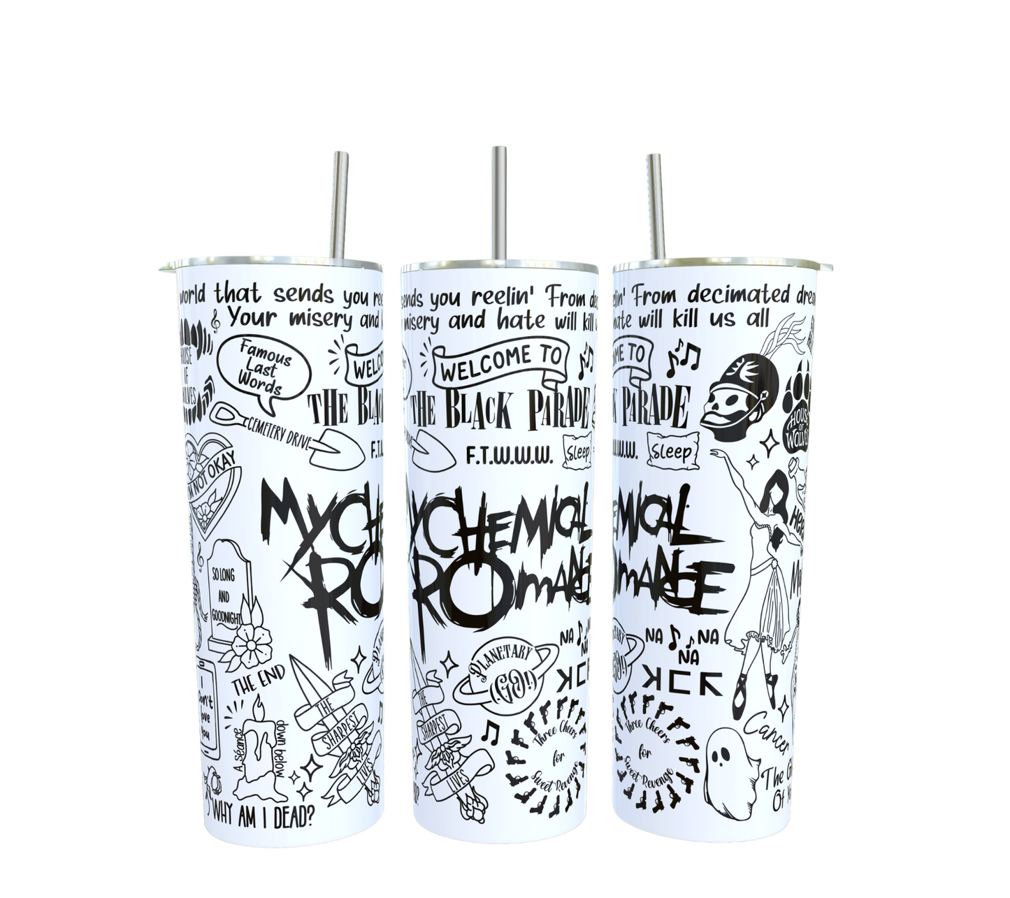 MCR Dinks doodle Tumbler