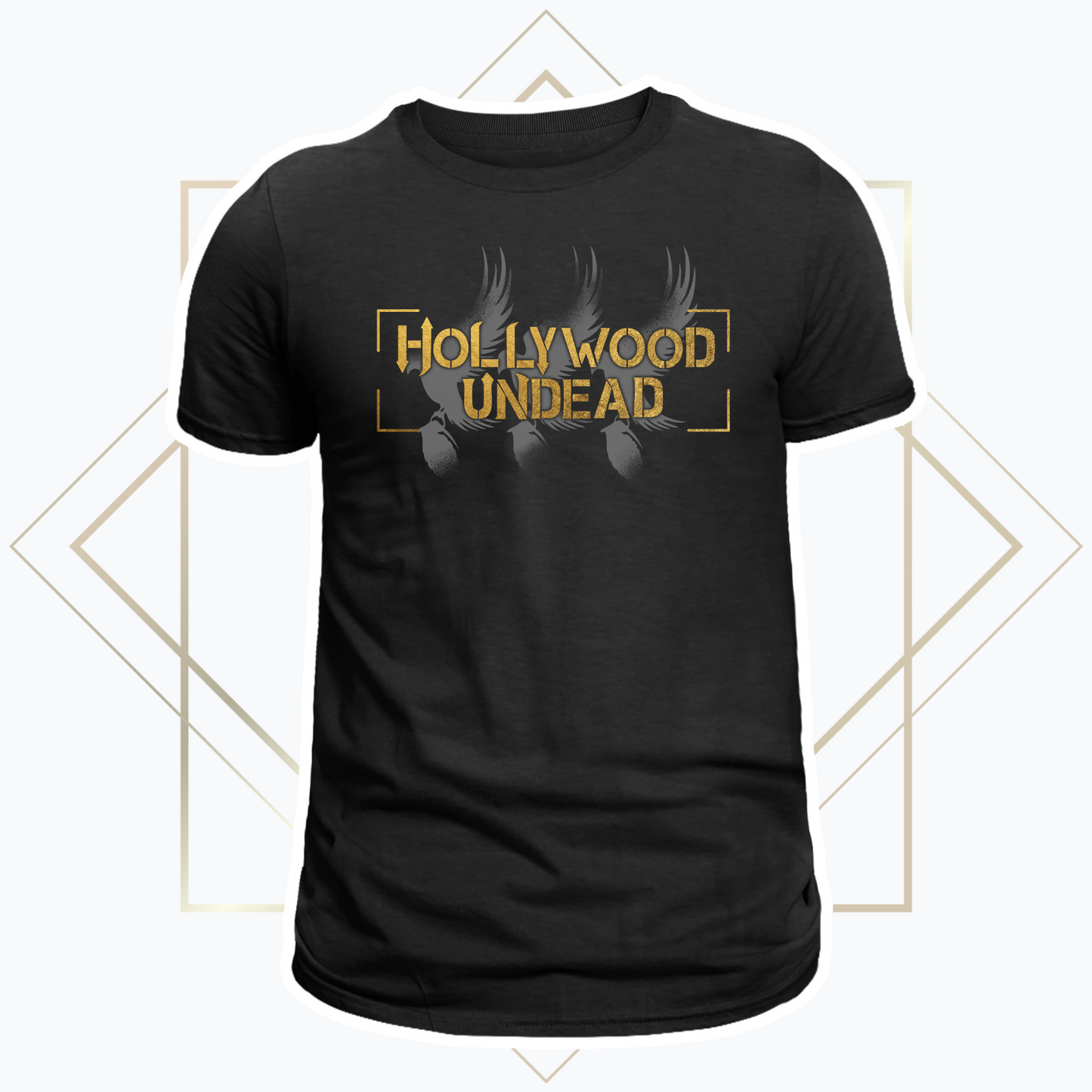 Hollywood Undead Scratched Gold Tee