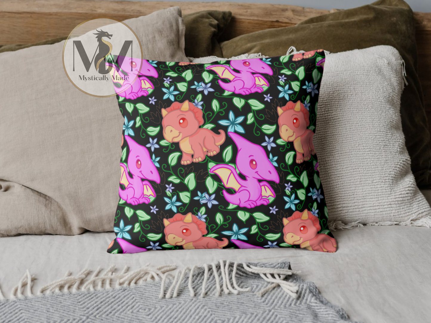 Black Dinosaurs – Cera | Seamless Digital Paper