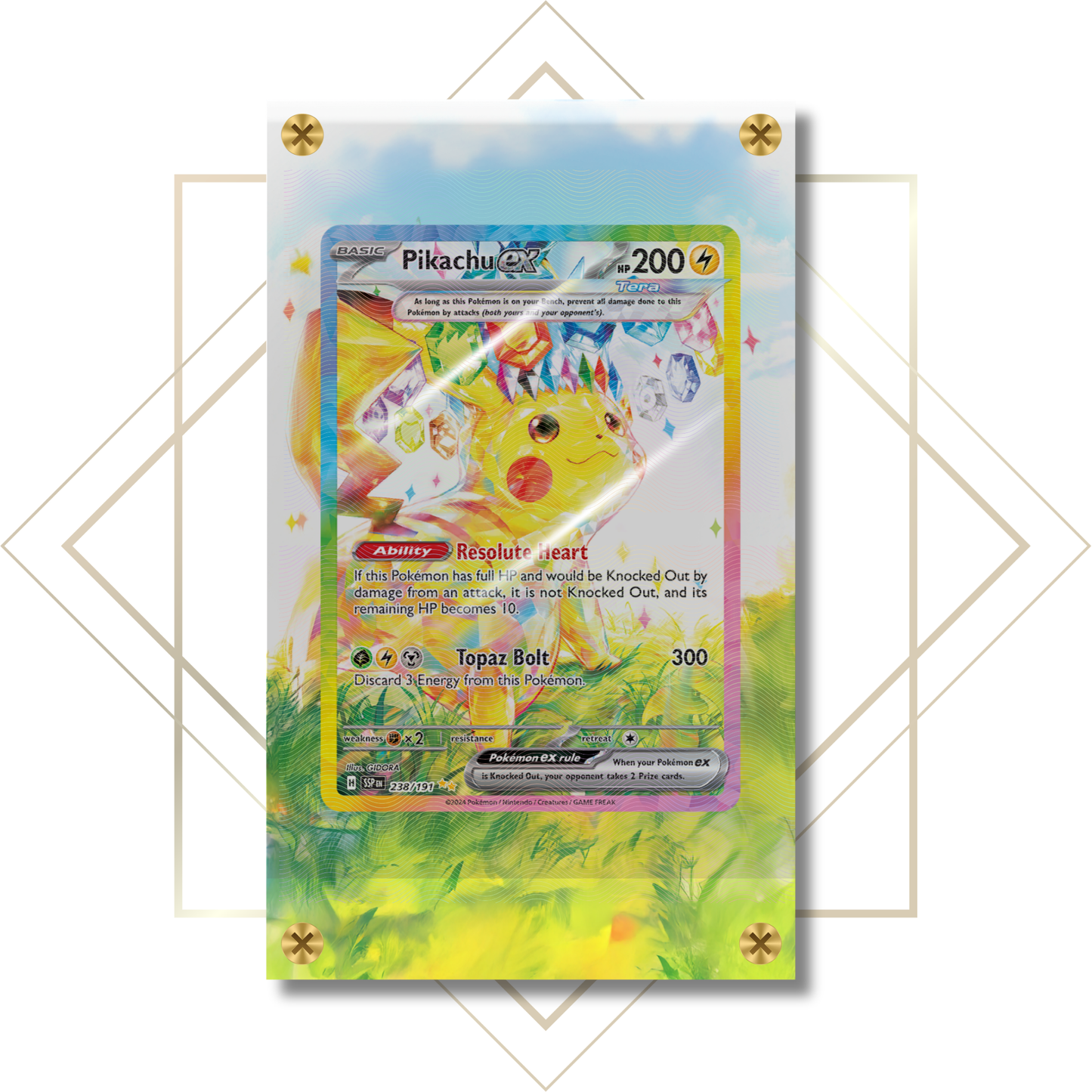 Pikachu ex #238/191: Extended Art Frame