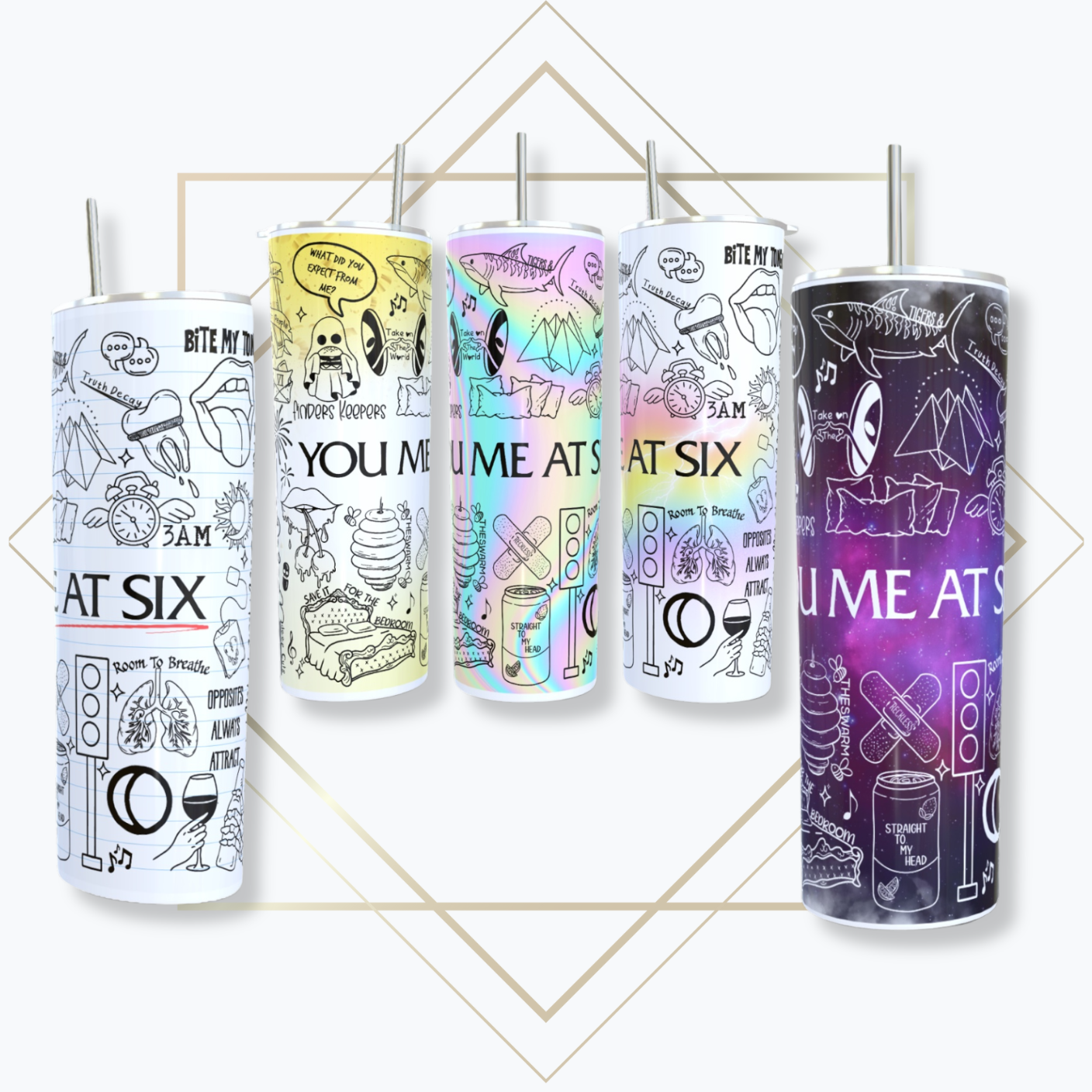 You Me At Six Lyric Tumbler