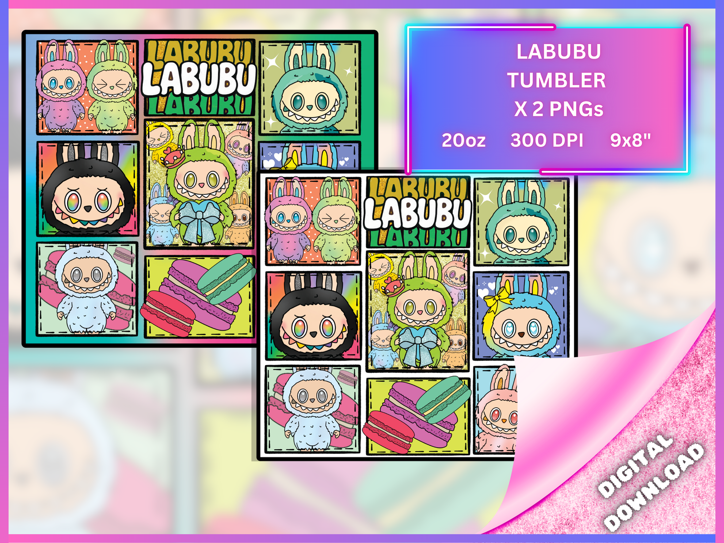 Bubu stitch Tumbler PNG Digital Download