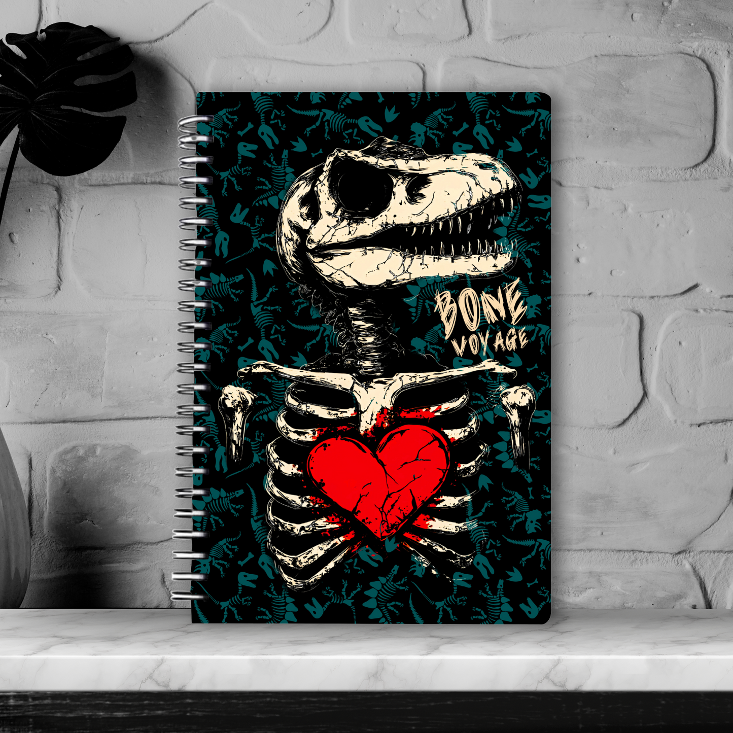 Hearts & Bones Dino Notebook