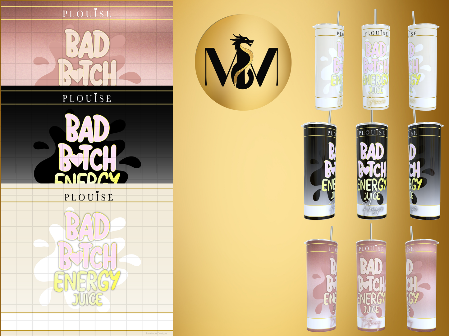 Bad B P.Loui inspired Tumbler PNG Digital Download