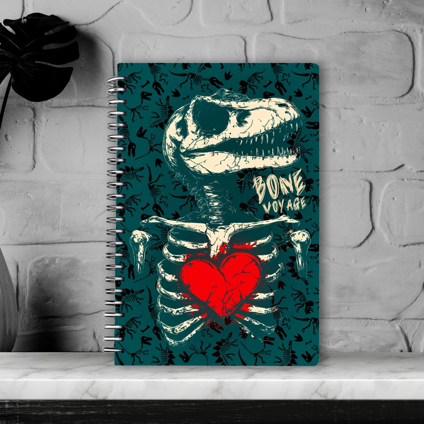 Hearts & Bones Dino Notebook