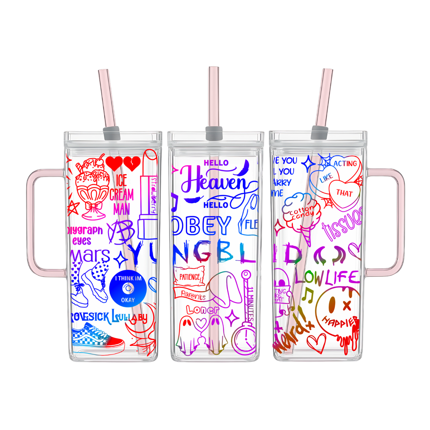 YungBlud Lyric 400ML Drinking Glass *PREORDER*