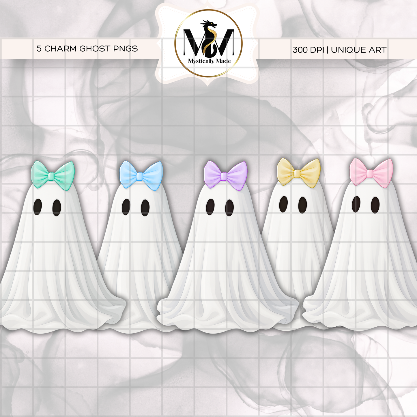 x 5 Charm ghosts Tumbler Wrap Digital