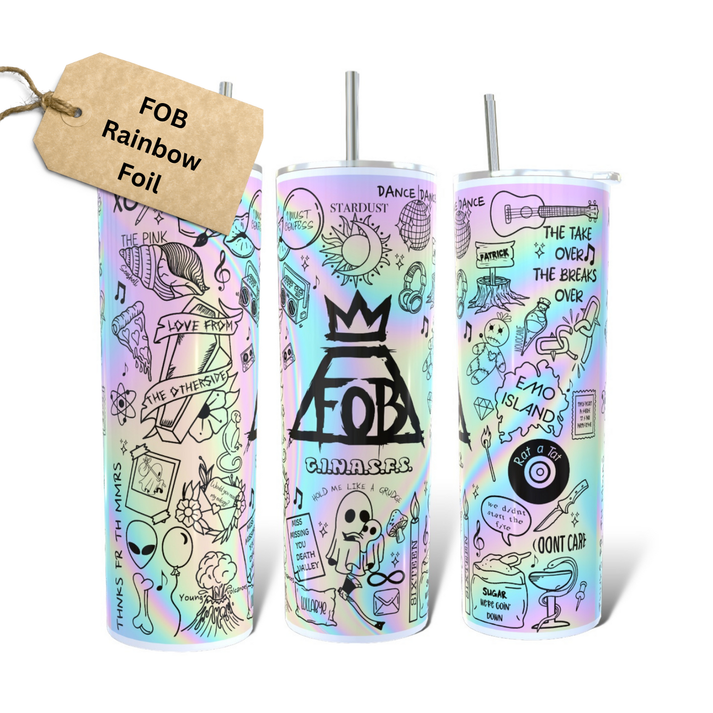 Fall Out Boy Lyric Tumbler