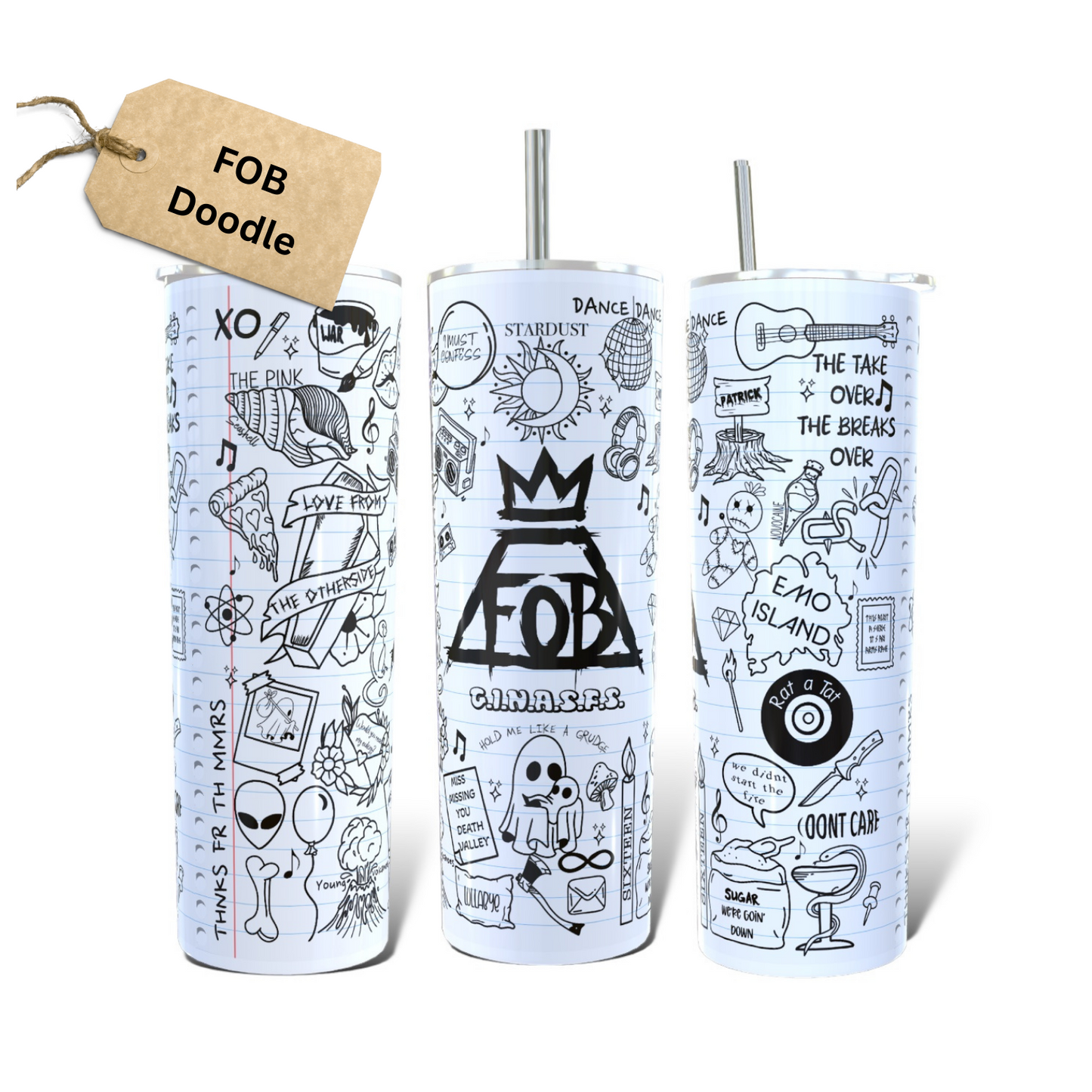 Fall Out Boy Lyric Tumbler