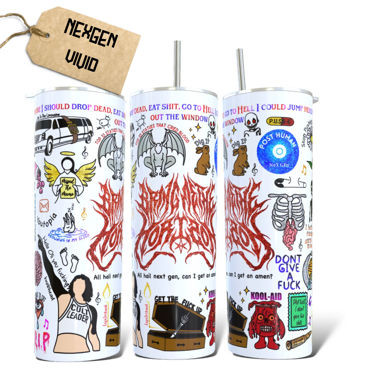 BMTH NeX GEn Lyric Tumbler