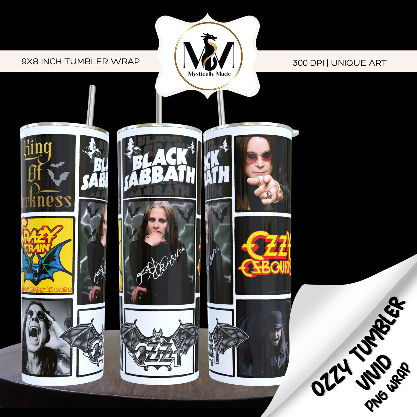 Ozzy VIVID COMIC TUMBLER WRAP
