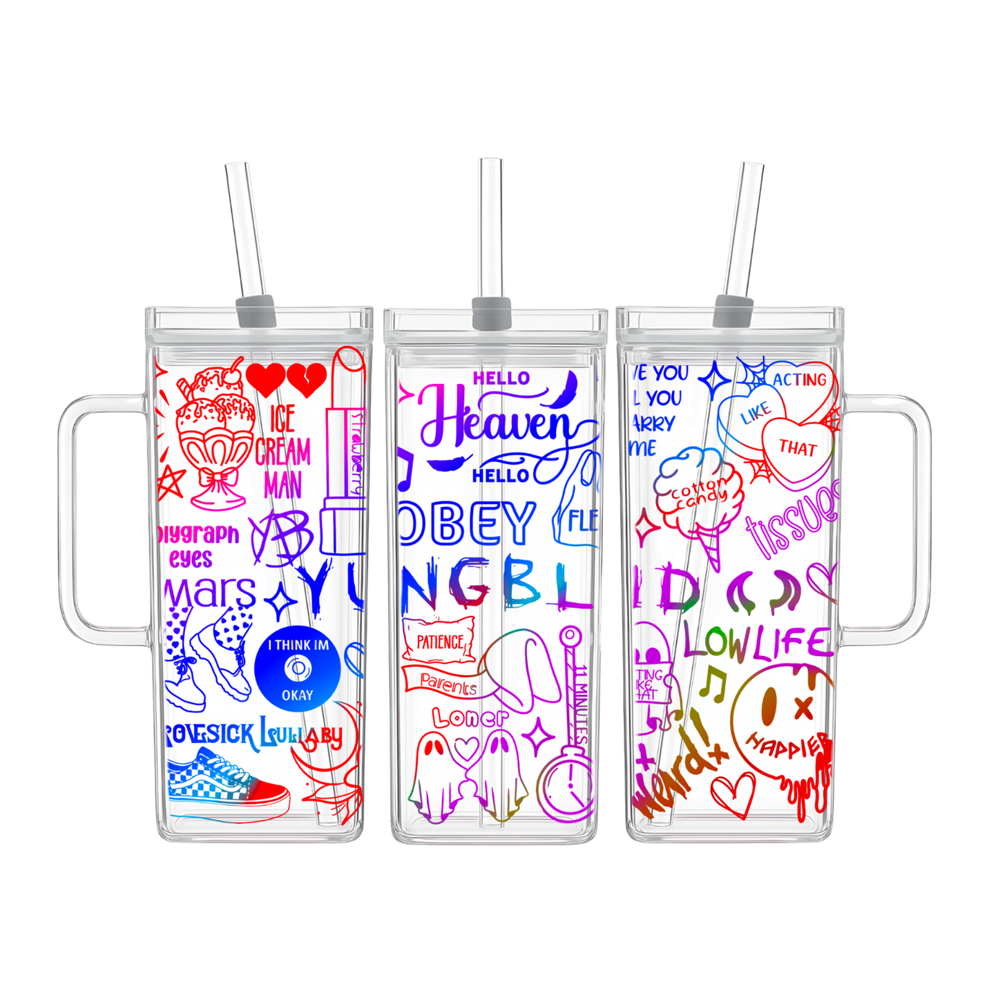 YungBlud Lyric 400ML Drinking Glass *PREORDER*