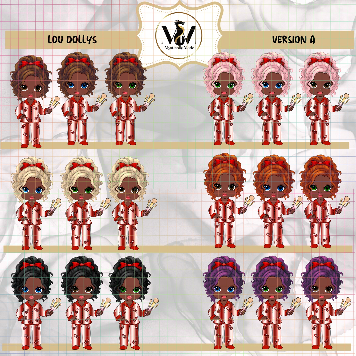 Lou Dolly Brush Bundle PNG