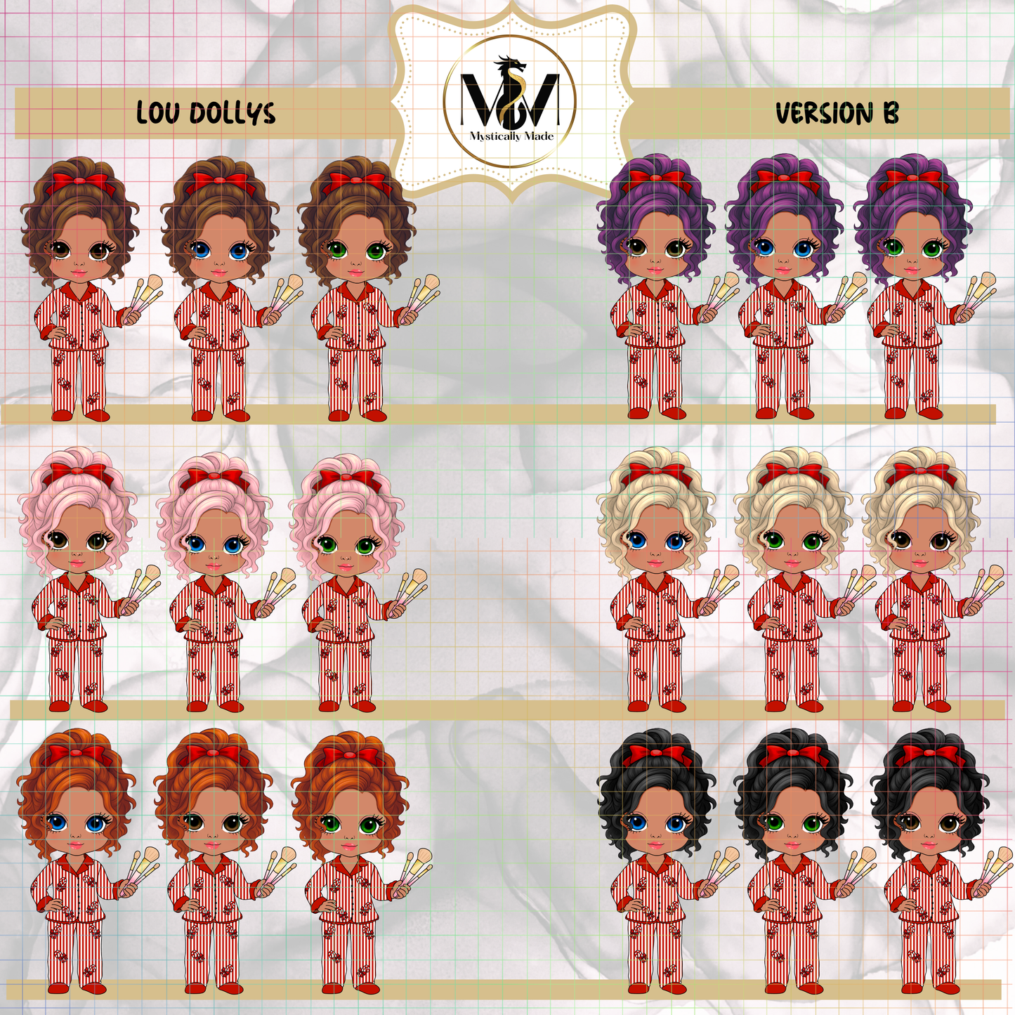 Lou Dolly Brush Bundle PNG