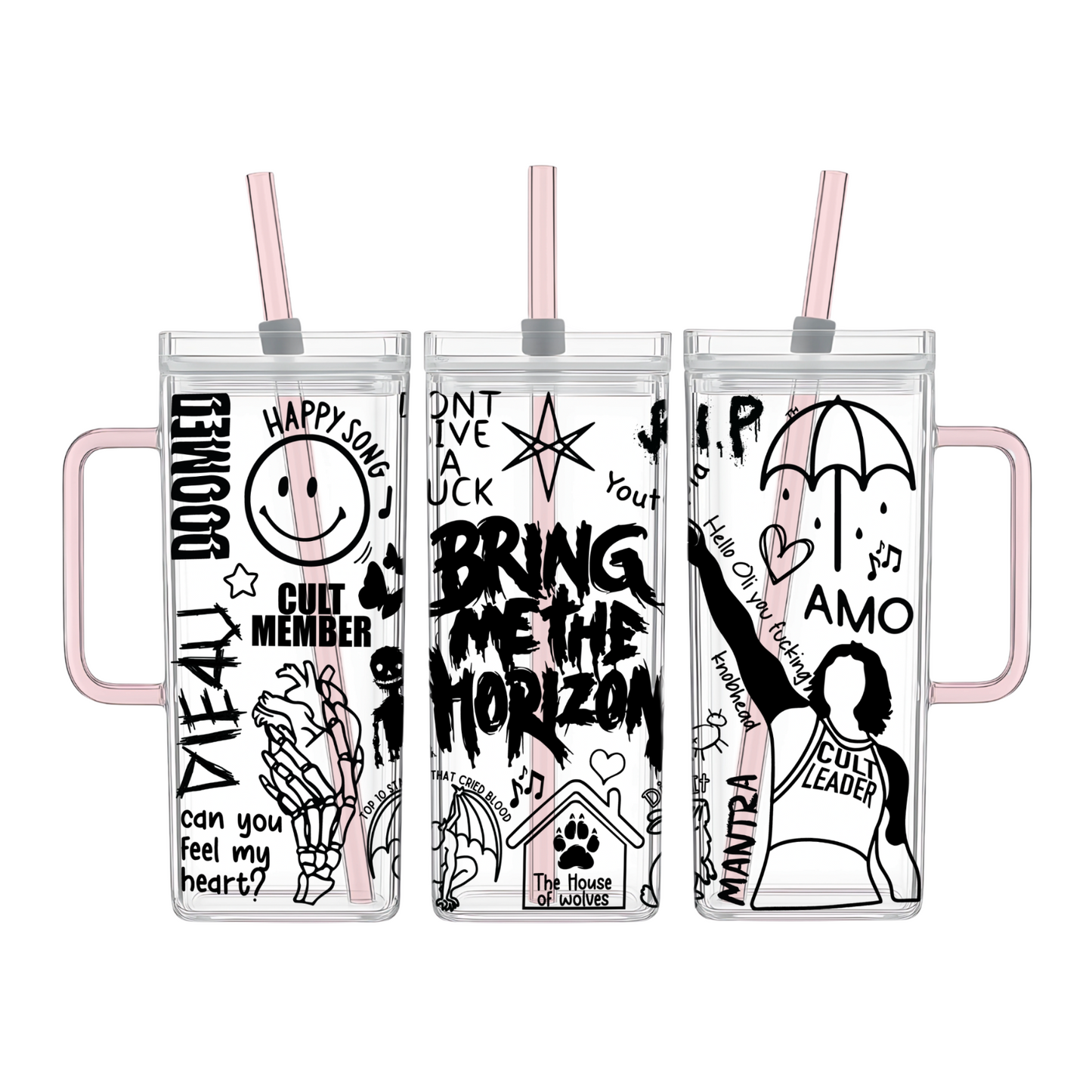 BMTH Lyric 400ML Drinking Glass *PREORDER*