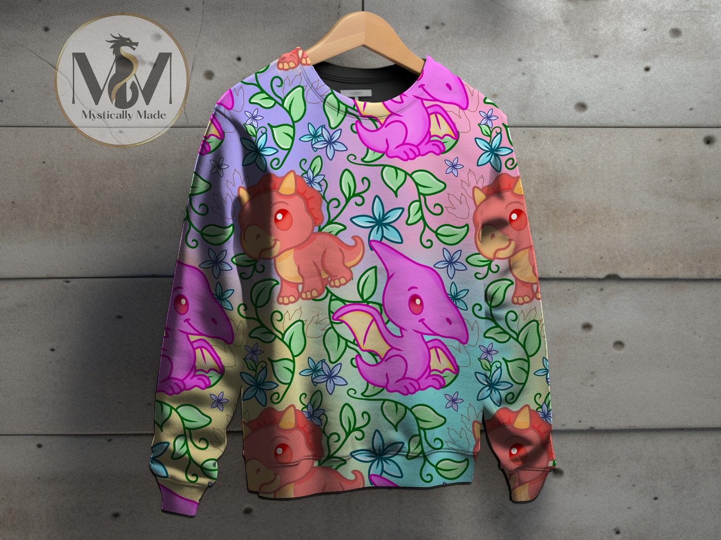 Rainbow Dinosaurs – Cera | Seamless Digital Paper