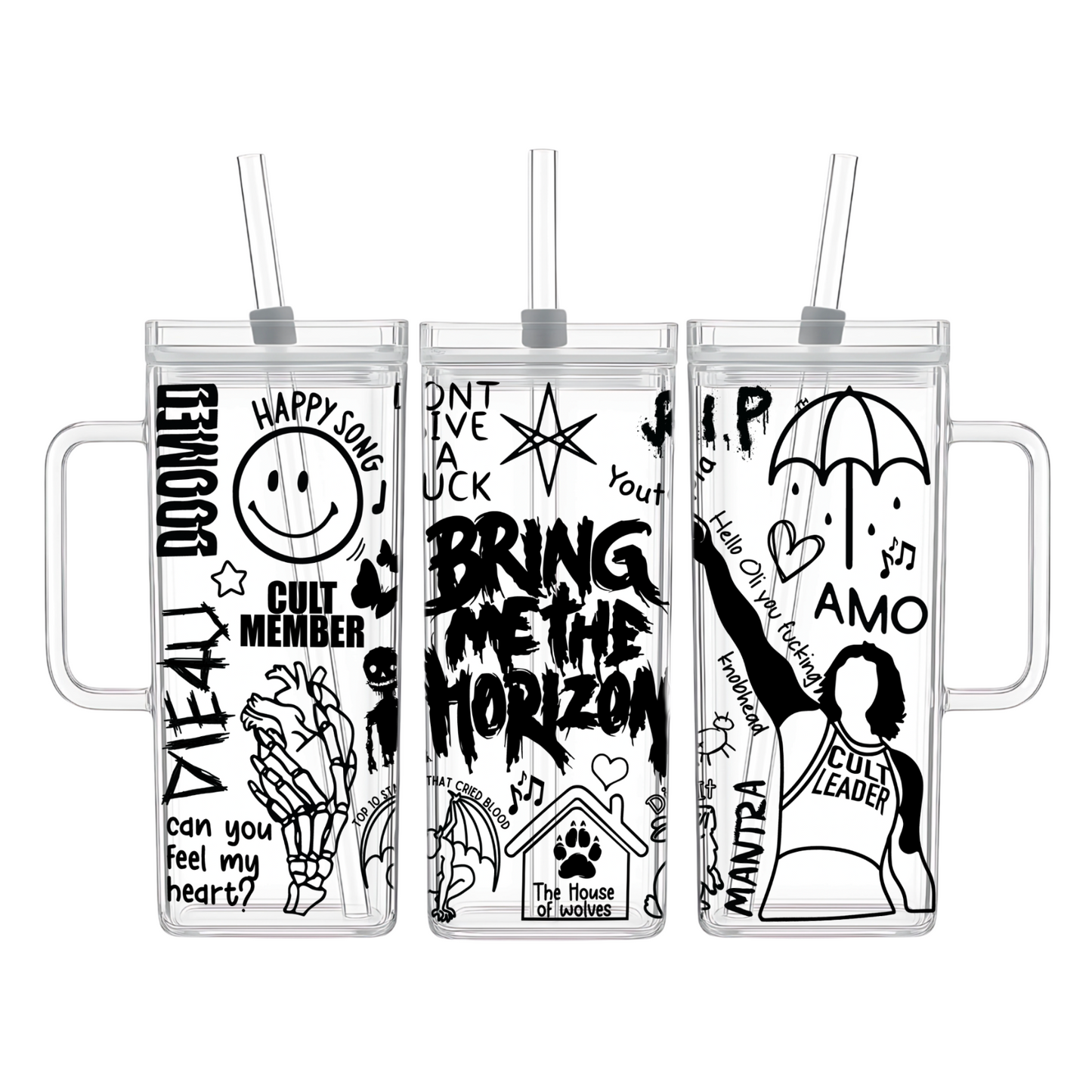 BMTH Lyric 400ML Drinking Glass *PREORDER*
