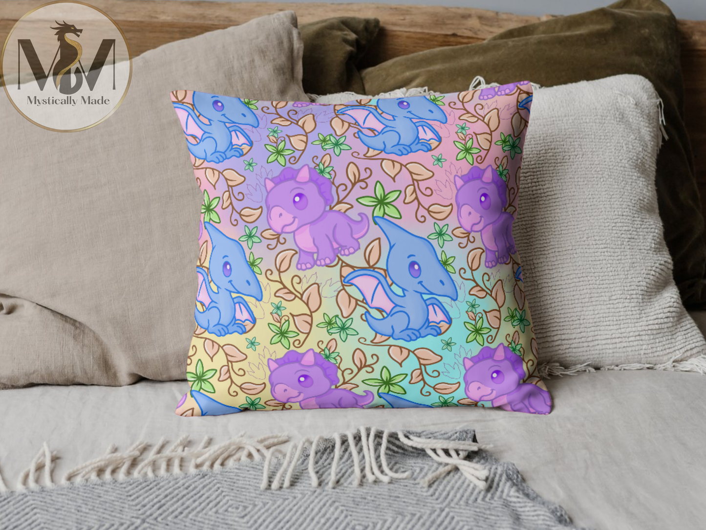 Rainbow Dinosaurs – Cera | Seamless Digital Paper