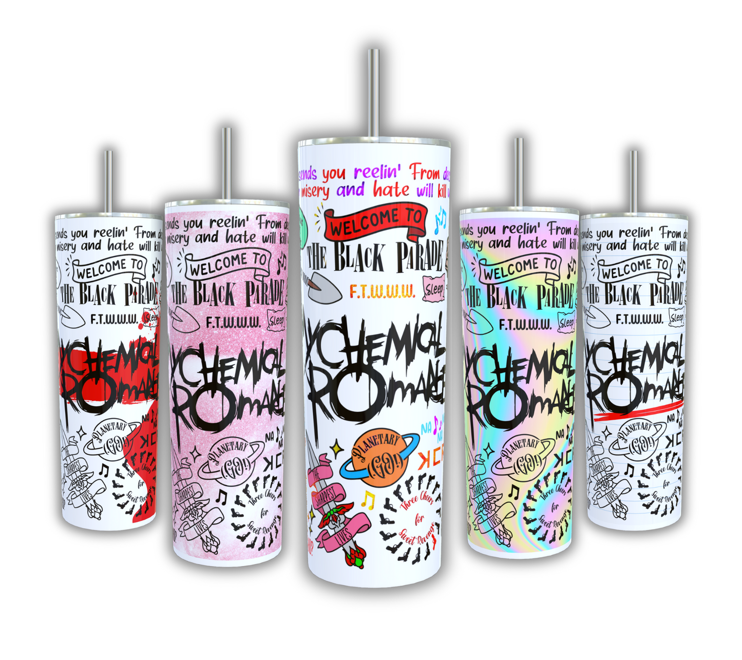 MCR Dinks doodle Tumbler