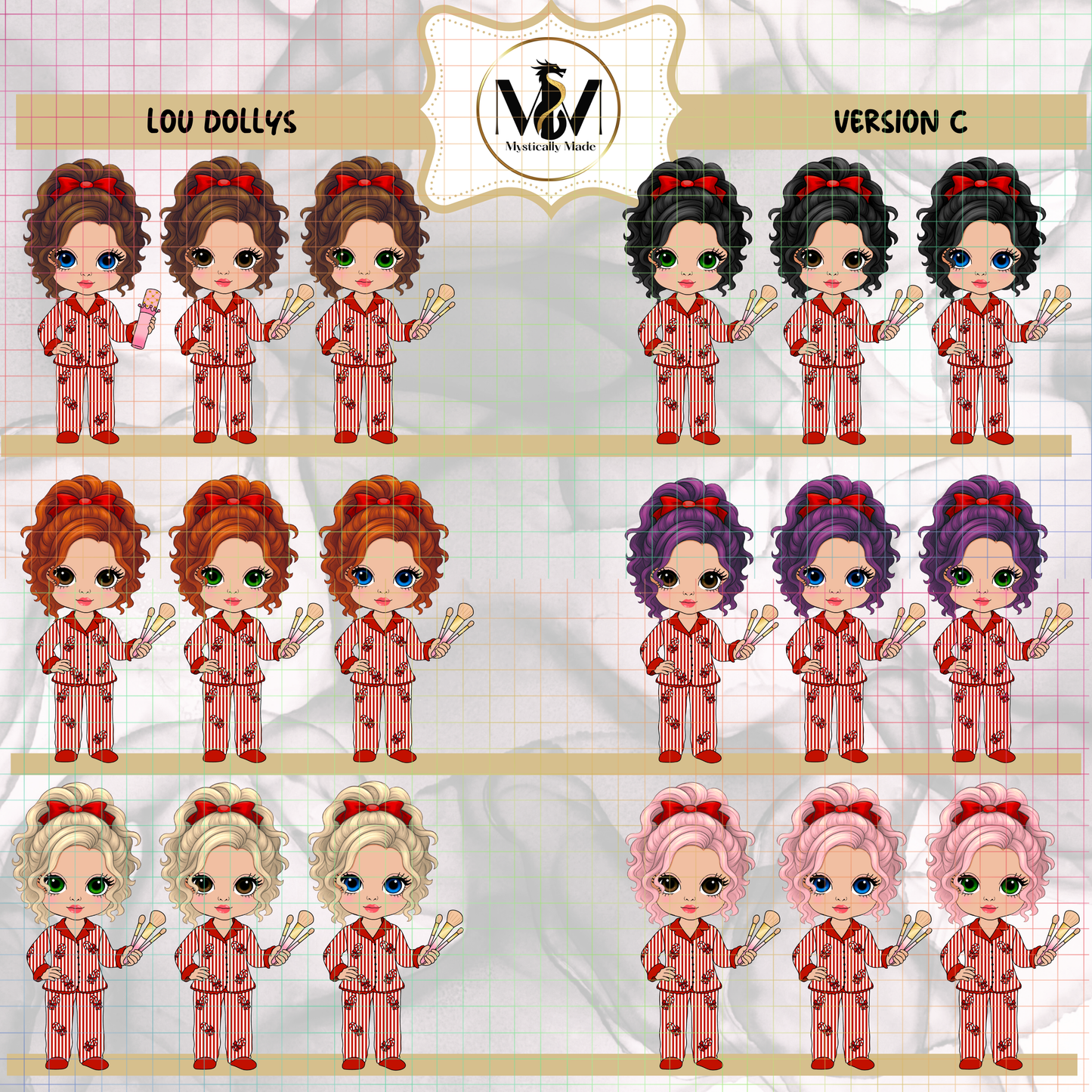 Lou Dolly Brush Bundle PNG