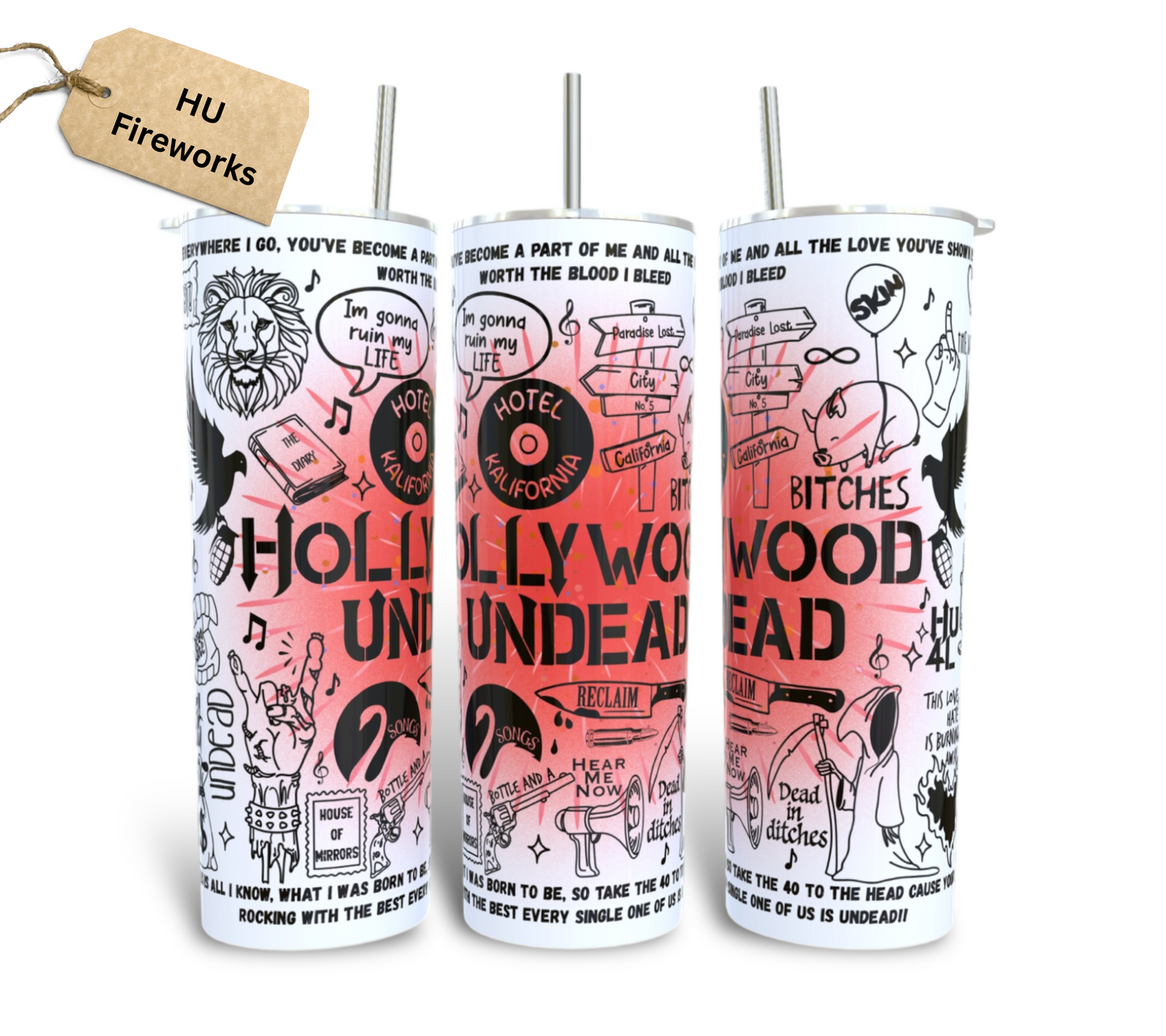 Hollywood Undead Lyric Tumbler HU