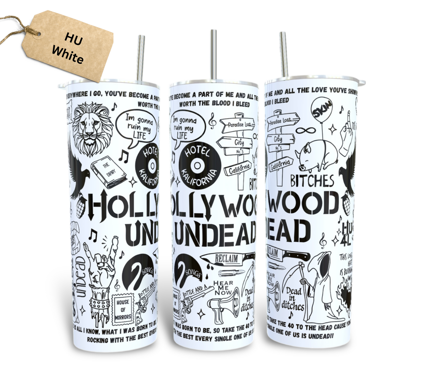 Hollywood Undead Lyric Tumbler HU