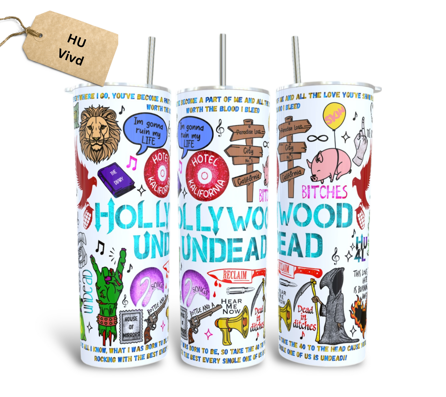 Hollywood Undead Lyric Tumbler HU