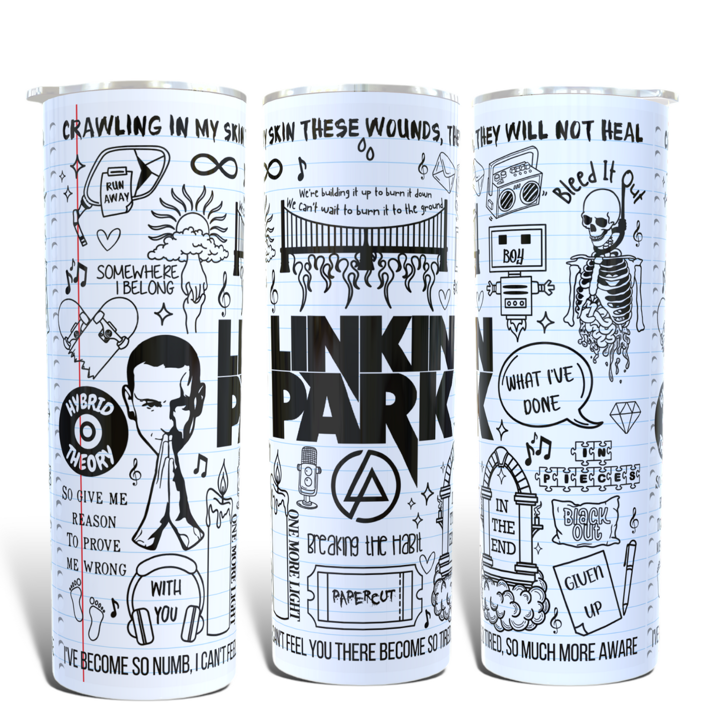 Linkin Park lyric Tumbler.