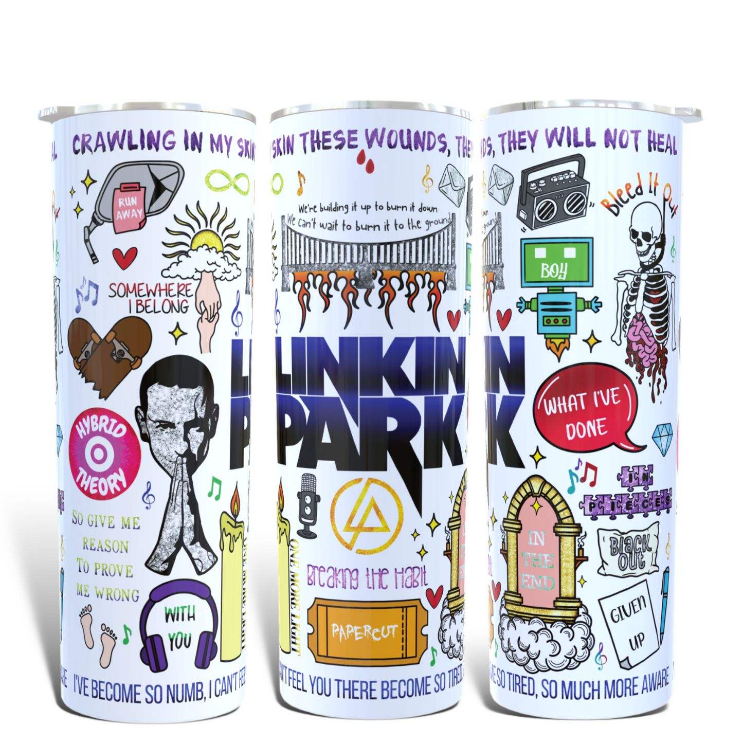 Linkin Park lyric Tumbler.