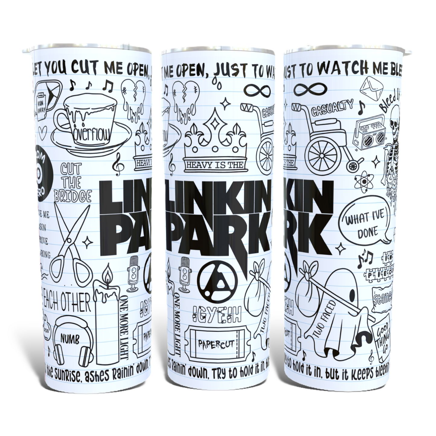 Linkin Park lyric Tumbler.