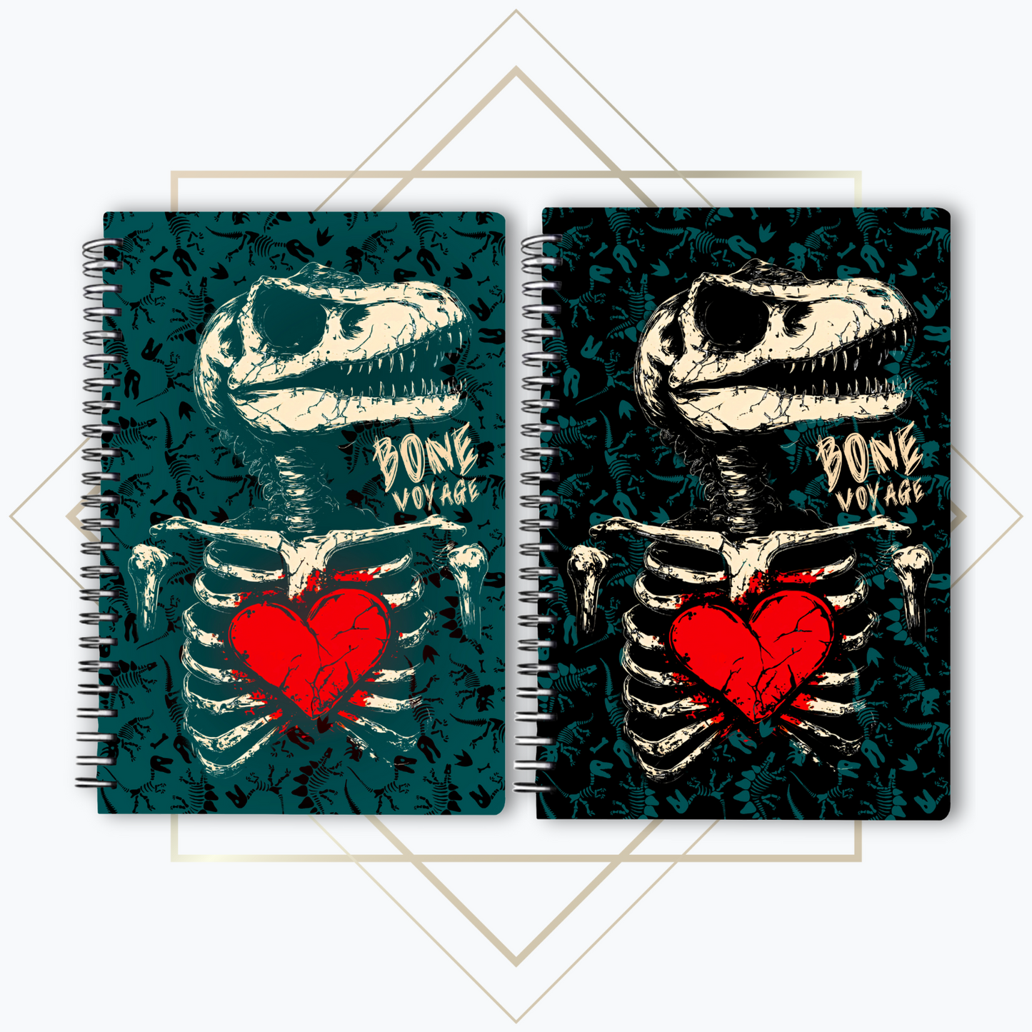 Hearts & Bones Dino Notebook