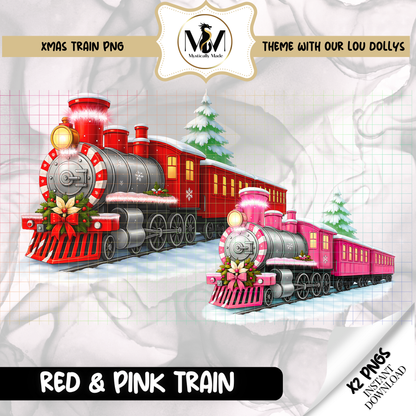 Christmas Steam Train  PNG