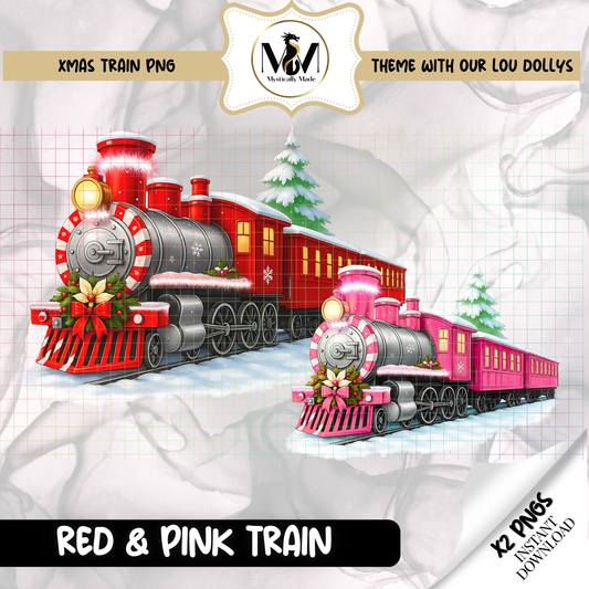 Christmas Steam Train  PNG
