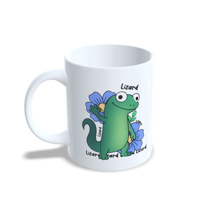 Lizard meme mug