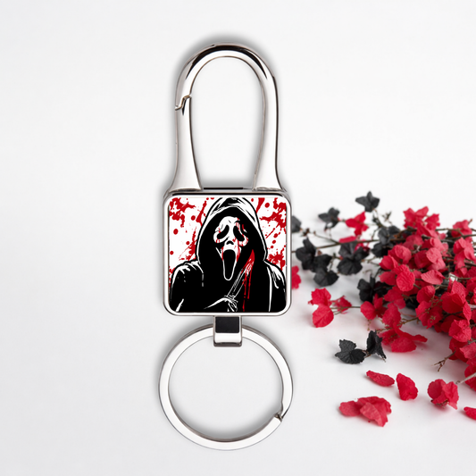 Ghost face Art Keyring Dangle Clip