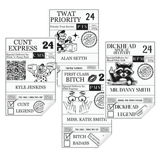 Sweary Postal Stickers | set of 12